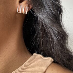 Brinco Ear Jacket Cravejado - Imagem 3