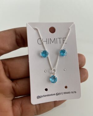 Conjunto Ponto de Luz Azul