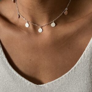 Chocker Medalhinhas Redondas