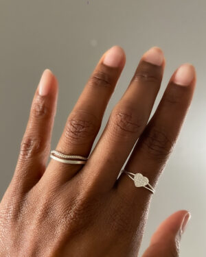 Anel Coração Fio Duplo