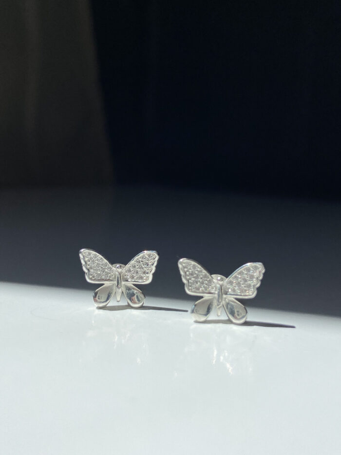 Brinco Borboleta Cravejada
