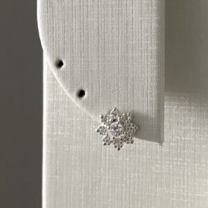 Brinco Flor Zirconia