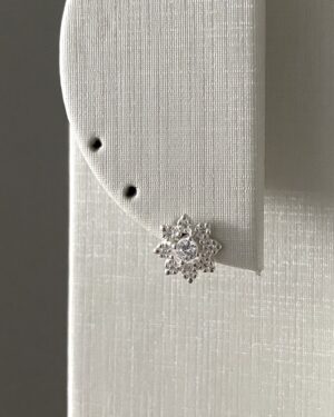 Brinco Flor Zirconia