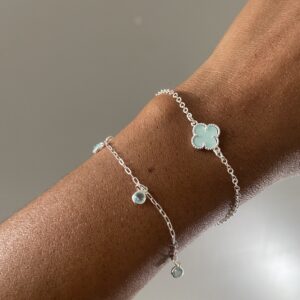 Pulseira Zirconias Penduradas Azul - Imagem 3