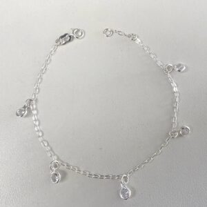Pulseira Zirconias Penduradas Cristal