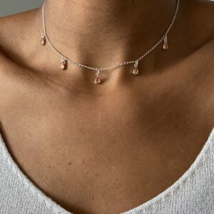 Colar Chocker Gotinhas Laranja