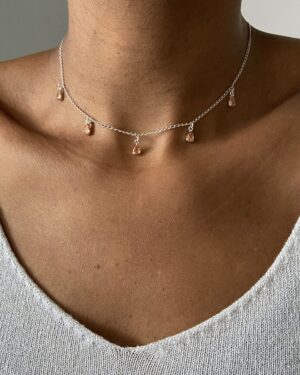 Colar Chocker Gotinhas Laranja