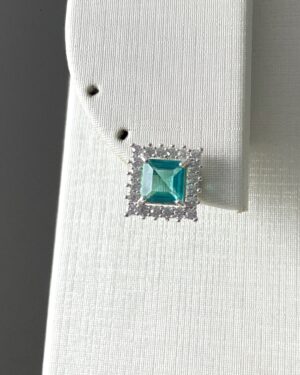 Brinco Princesa Quadrado Verde