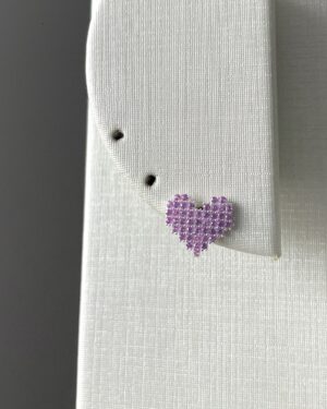 Brinco Coração Bruna Rosa