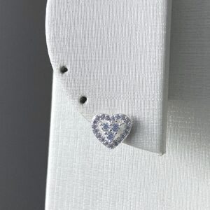 Brinco Coração Cravejado 3 Pontinhos