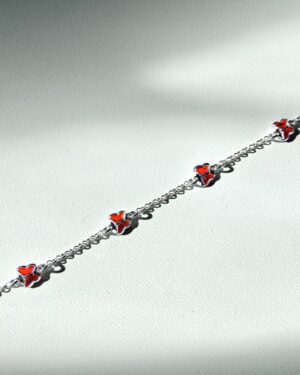 Pulseira Borboletinhas Vermelhas Infantil