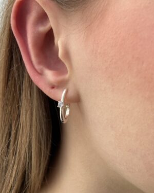 Argola Oval Pontinho