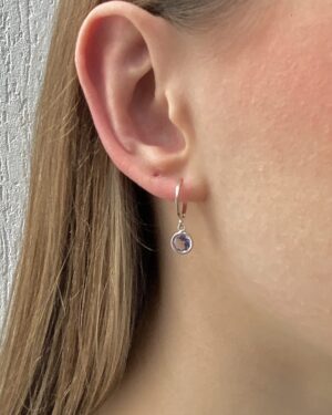 Argolinha Click Inglesa Lilás