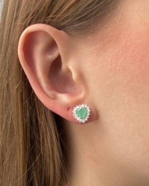 Brinco Princesa Coração Verde