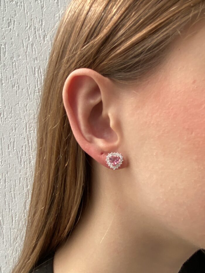 Brinco Princesa Coração Rosa - Imagem 3