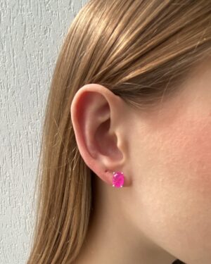 Brinco Oval Fusion Pink