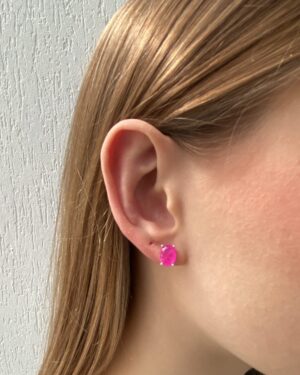 Brinco Oval Fusion Pink