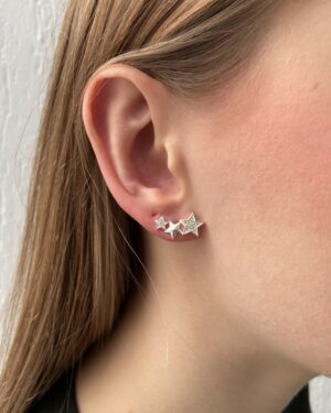 Brinco Ear Cuff 3 Estrelas