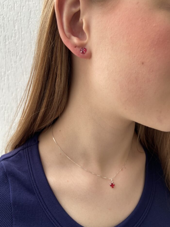 Conjunto Coração Vermelho