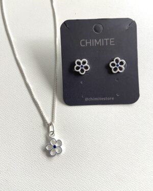 Conjunto Florzinha Azul Marinho Infantil