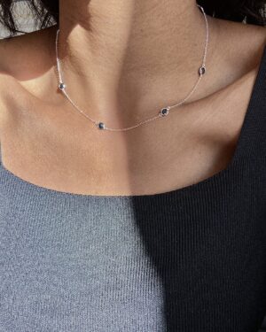 Colar Pontinhos Preto 45 cm