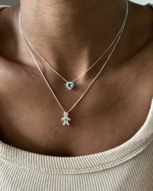 Colar Menino Coração Verde