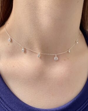 Colar Pontinhos de Luz Pendurados