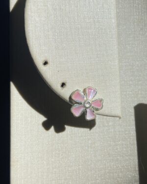 Brinco Flor Rosa