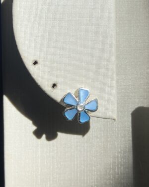 Brinco Flor Azul