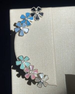 Brinco Flor Azul